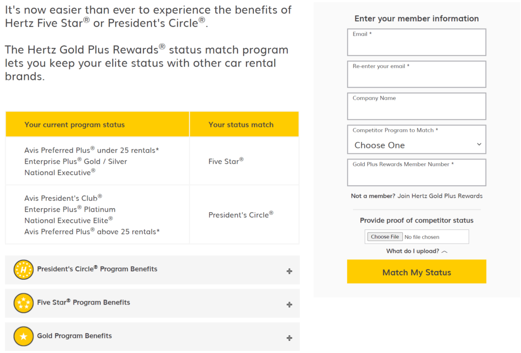 Hertz Status Match.png