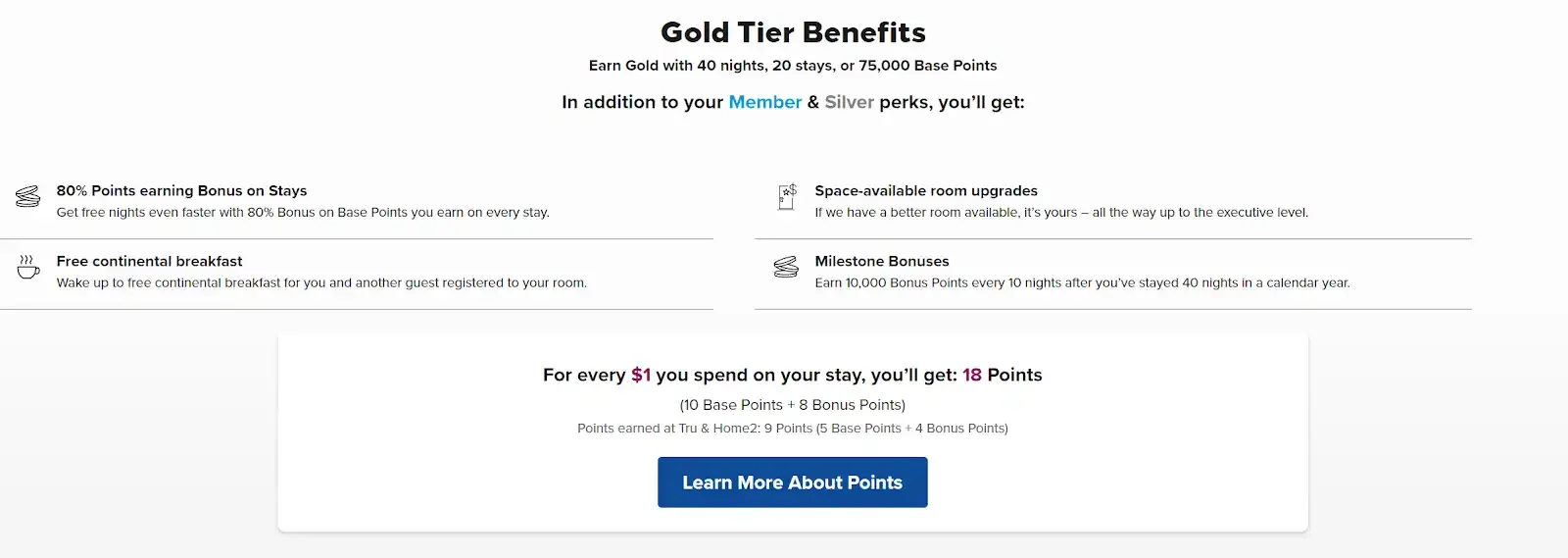 Hilton Gold Tier Benefits